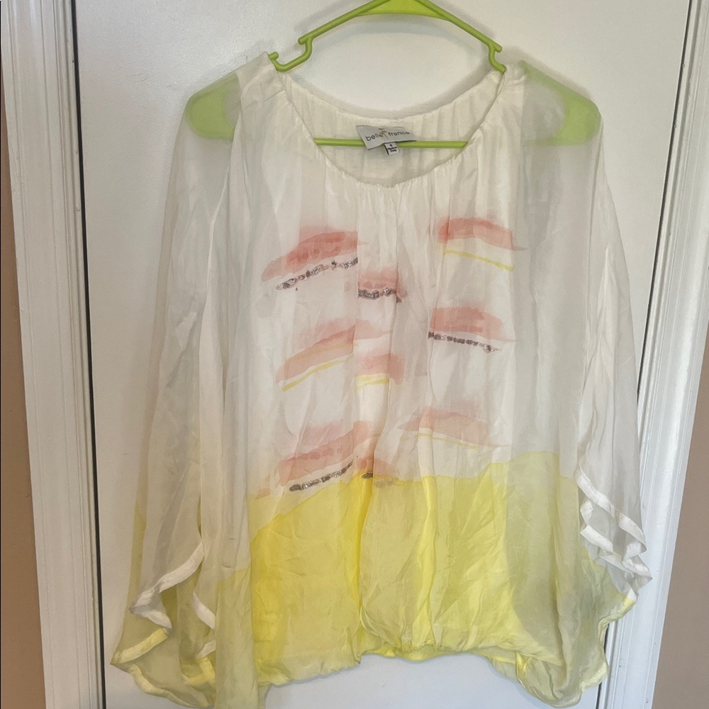 Belle France gorgeous silk blend Blouse
